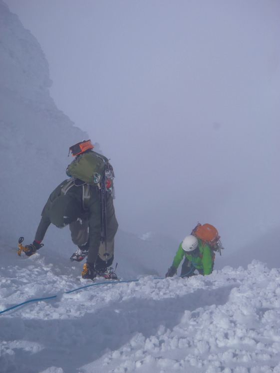 Up the final push, Mount Hood