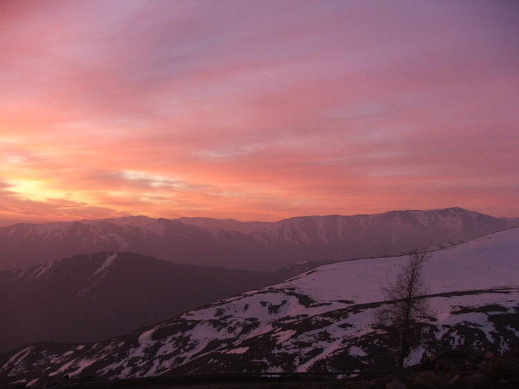 Atardecer en los Andes