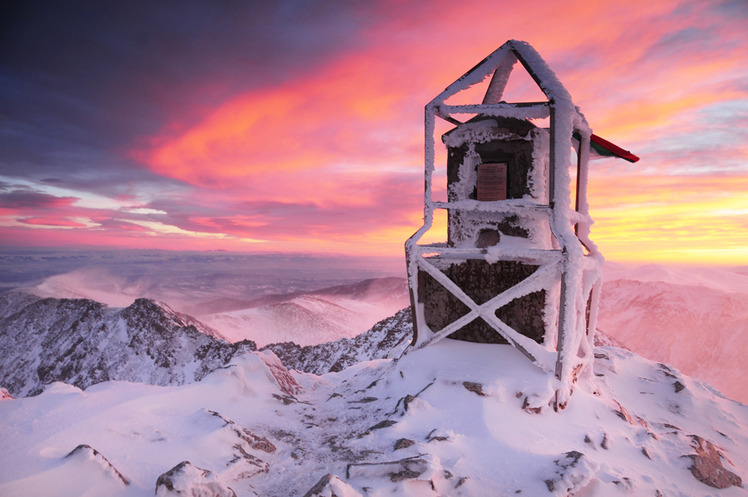 Sunrise at Musala peak