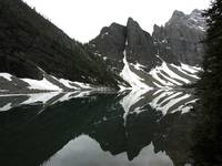 From trail on lake agnes, Mount Niblock photo