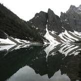 From trail on lake agnes, Mount Niblock