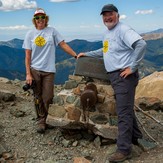 Cindy and Tom on the summit of Wheeler Peak, NM