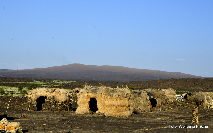 first military camp, with Erta Ale 12 km in the background