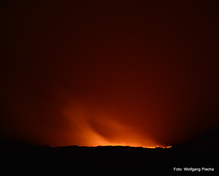 the magma lake seen from the outer rim, Erta Ale