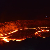 panorama view over the magma lake, Erta Ale