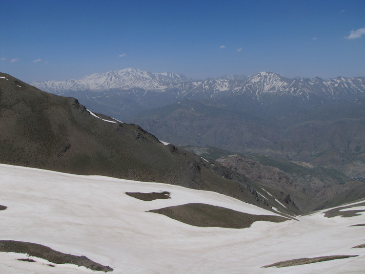 Takht-e-Soleyman massif from kahar peak, Alam Kuh or Alum Kooh