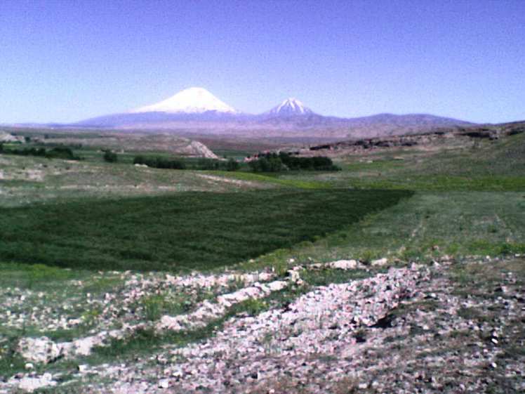 ararat mountains view from small danalo-iran, Mount Ararat or Agri