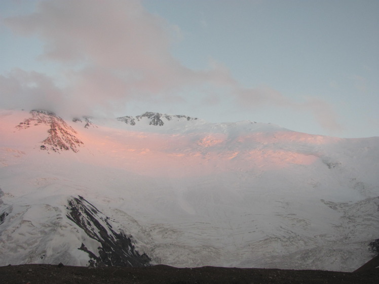 Lenin view from Camp1 (4400 m), Pik Lenin