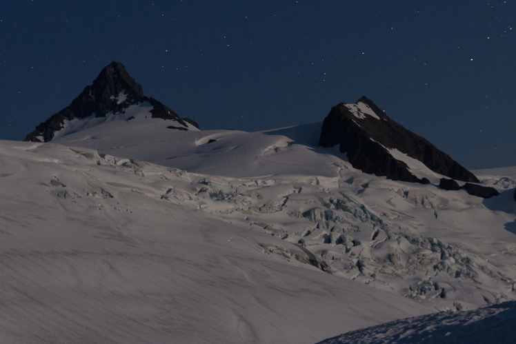 Moonlight on Mt. Shuksan and the Sulfide Glacier, Mount Shuksan