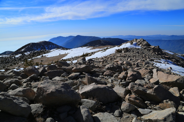 Made it. 5 minutes at peak and turned around. Freezing, San Gorgonio