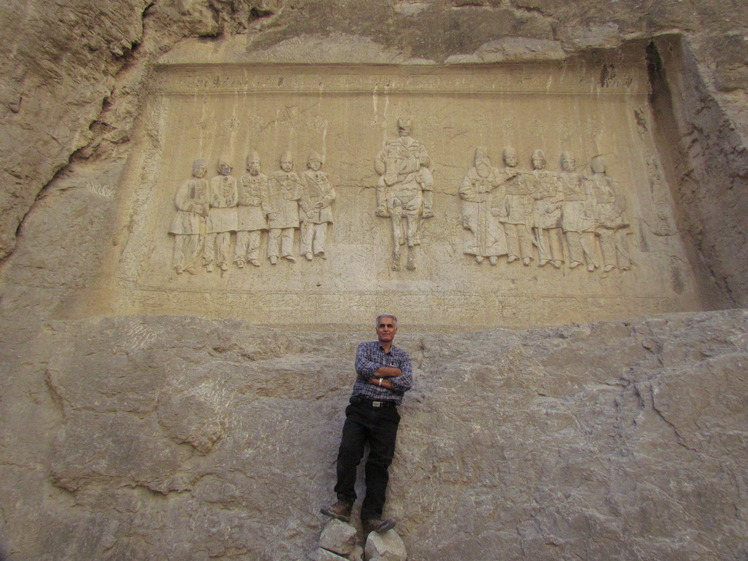 naser ramezani malek bahman castle(bas relief of ghajar king), Damavand (دماوند)