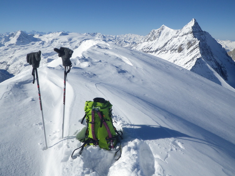 Grande Motte summit in winter