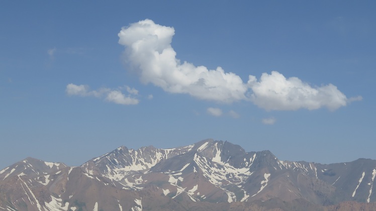 Alamkouh from Zarrinkouh peak, Alam Kuh or Alum Kooh