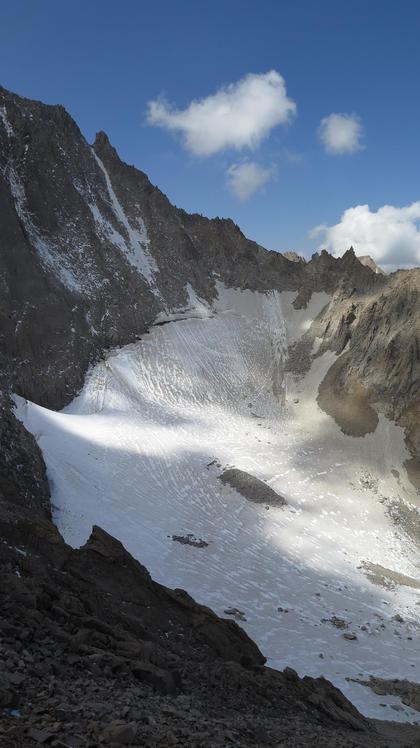 Spilet glacier, Alam Kuh or Alum Kooh