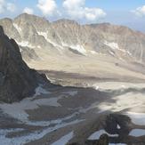 Haftkhan ridge and glacier, Alam Kuh or Alum Kooh