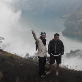 on Sembalun crater rim Rinjani Mount Lombok, Mount Rinjani