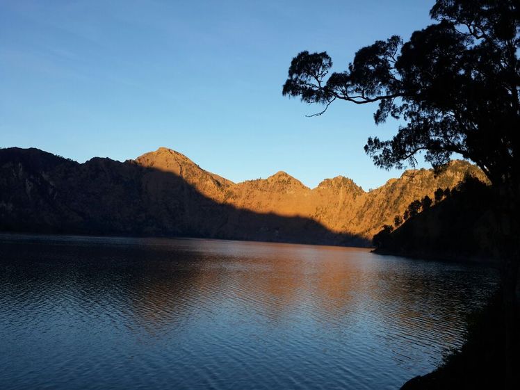 segara anak lake on mount rinjani