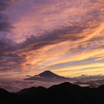 View of Mount Fuji from Hiru at sunset, Mount Hiru