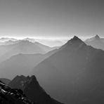 Glacier Peak, Mount Pugh and Sloan Peak from White Chuck Mountain.