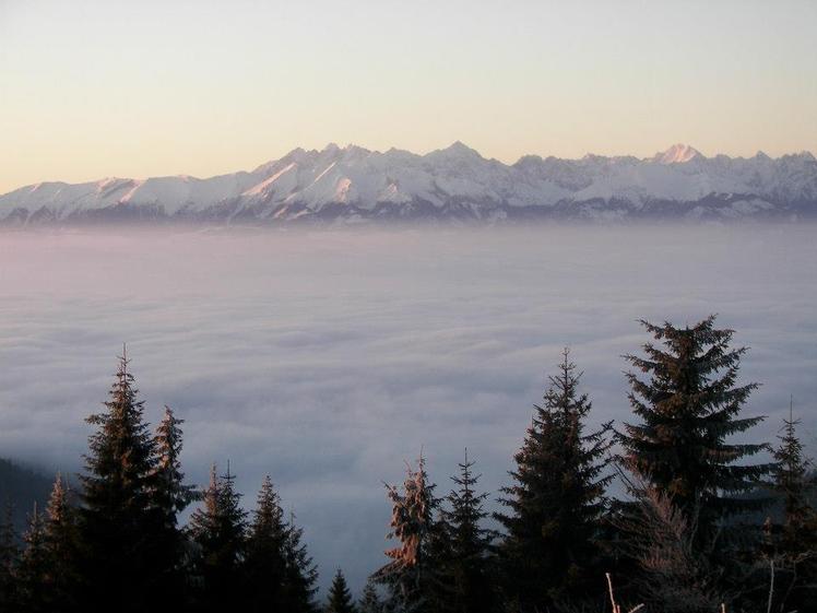 Winter look at High Tatra mountains form Turbacz.