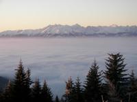 Winter look at High Tatra mountains form Turbacz. photo