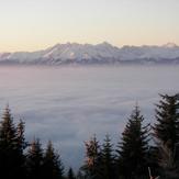 Winter look at High Tatra mountains form Turbacz.