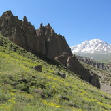 Sabalan peak from the Shirvan valley, سبلان