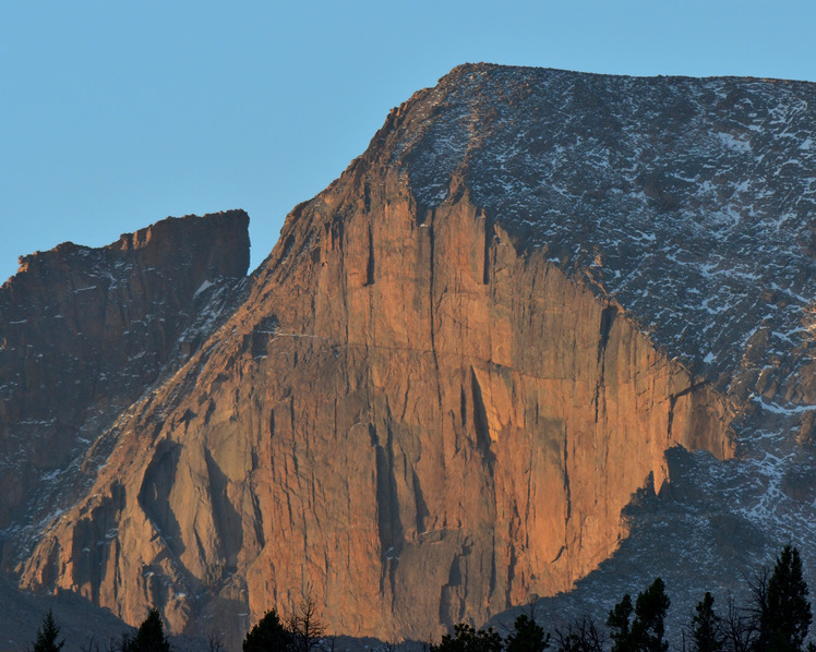 Sunrise on the Diamond, Longs Peak