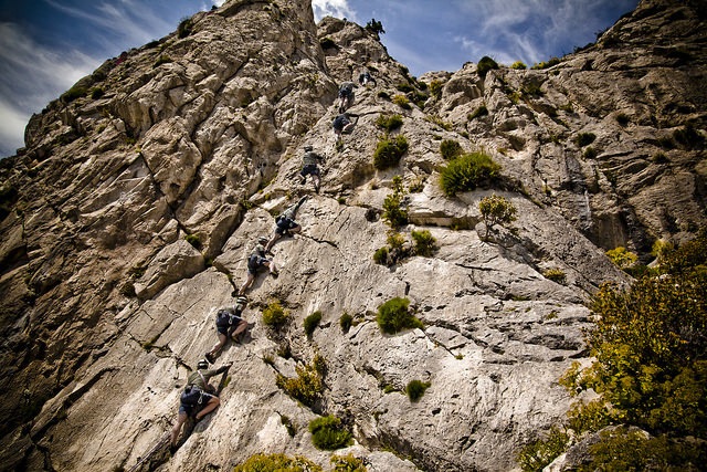 Climbing at Varibobi, Mt. Parnitha