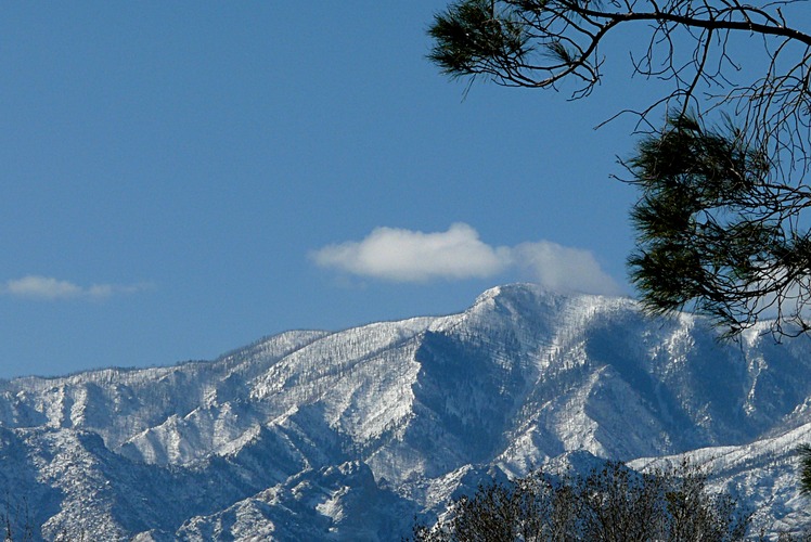 Winter shot of Mount Graham, AZ