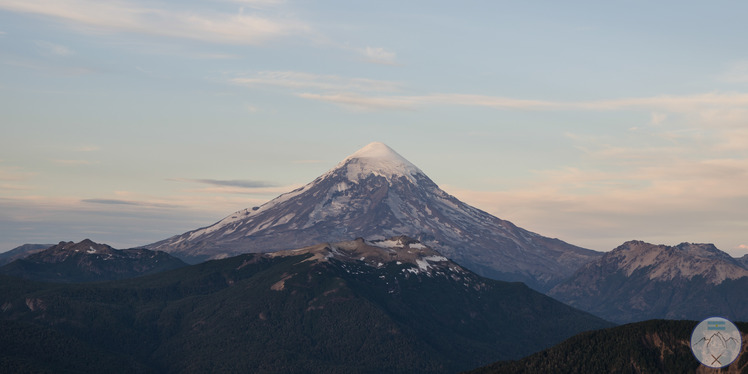 Atardecer en el Lanín, Volcan Lanin