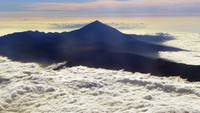 Pico de Teide over the clouds photo