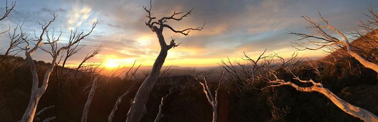 Sunset at Federation Hut, Mount Feathertop