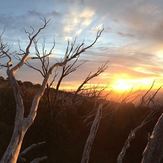 Sunset at Federation Hut, Mount Feathertop