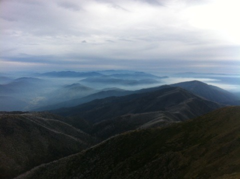 From summit in Autumn, Mount Feathertop