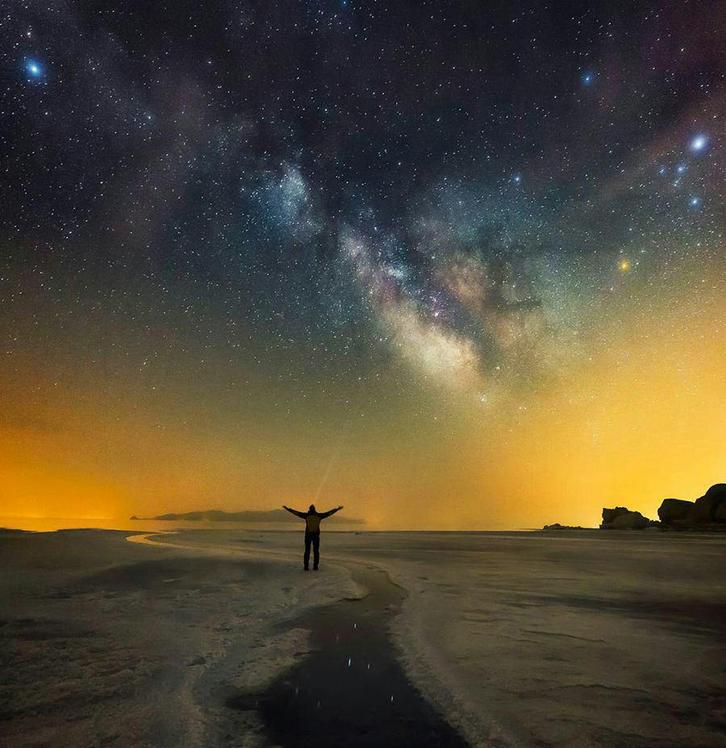 Milky way over Ormieh Lake (Naser Ramezani), Shaho