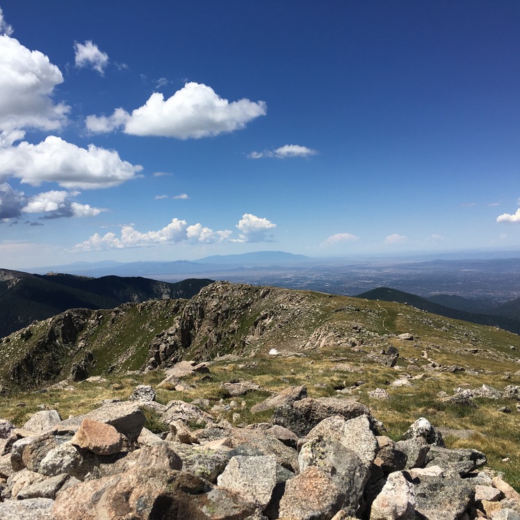 View to the southwest, Santa Fe Baldy