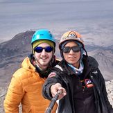 Selfie on Pico de Orizaba Summit in dry season 