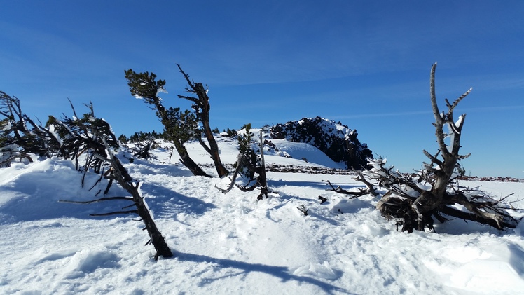 Black Crater's summit in the winter