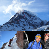 New route via Dragon's Wall in winter, Kazbek or Kasbek