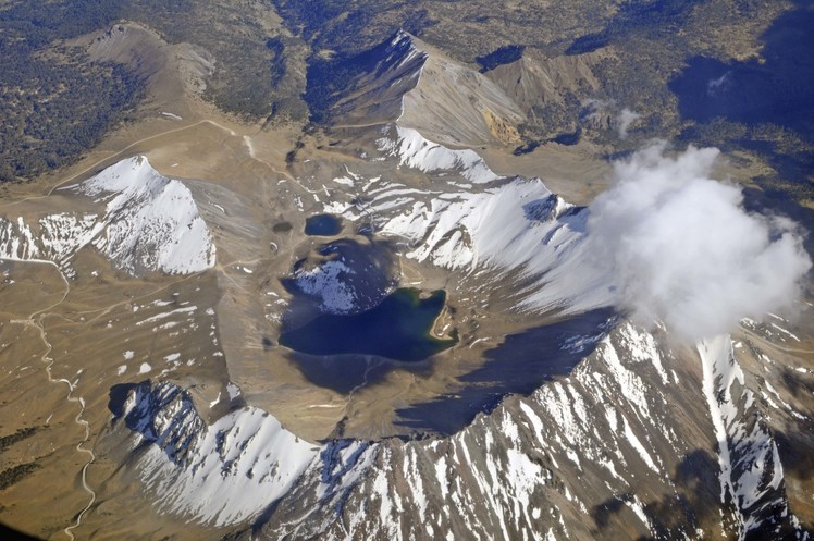 flying over Nevado de Toluca