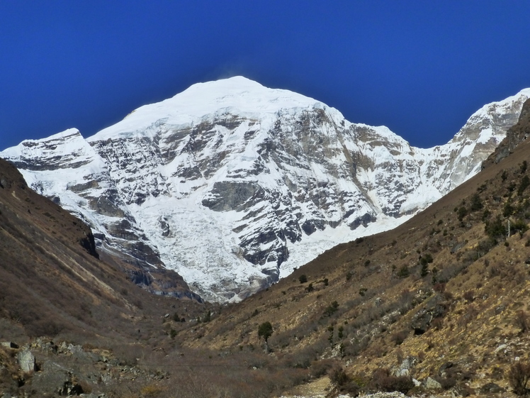 Mt Jomohlari from Base Camp in Bhutan, Mount Jomolhari