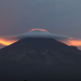 Wind cloud, Mount Egmont/Taranaki