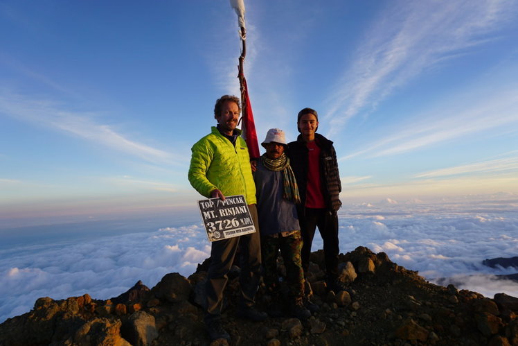 On Summit Mount Rinjani