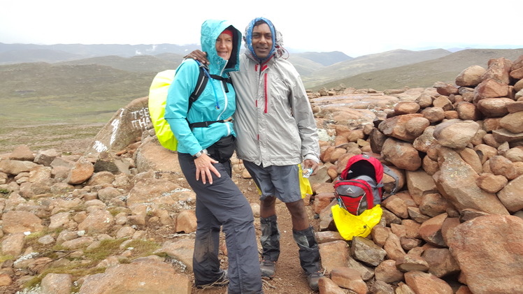 On the summit, Thabana Ntlenyana