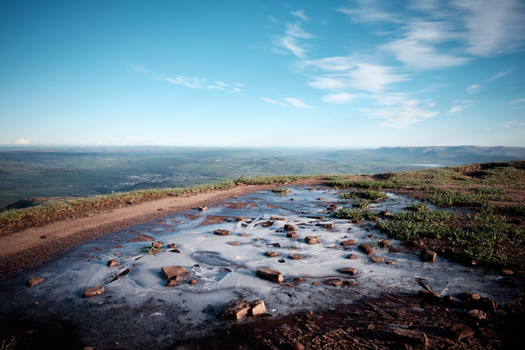 Ice puddle, Pen Y Fan