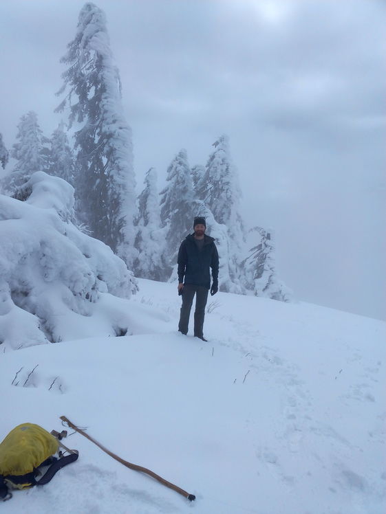 White winter summit, Dog Mountain