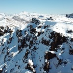 ski zone next to the lake, Laguna Del Maule