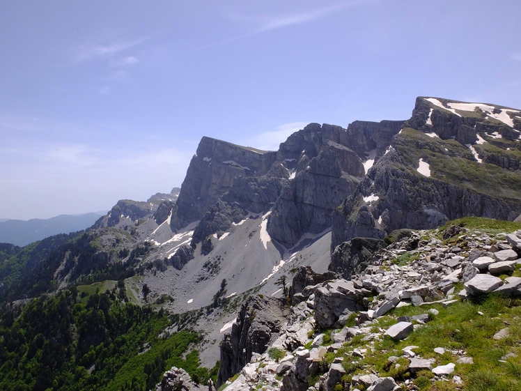 The East Drop of Tymfi Mt to the east. Gamila Peak 2497m