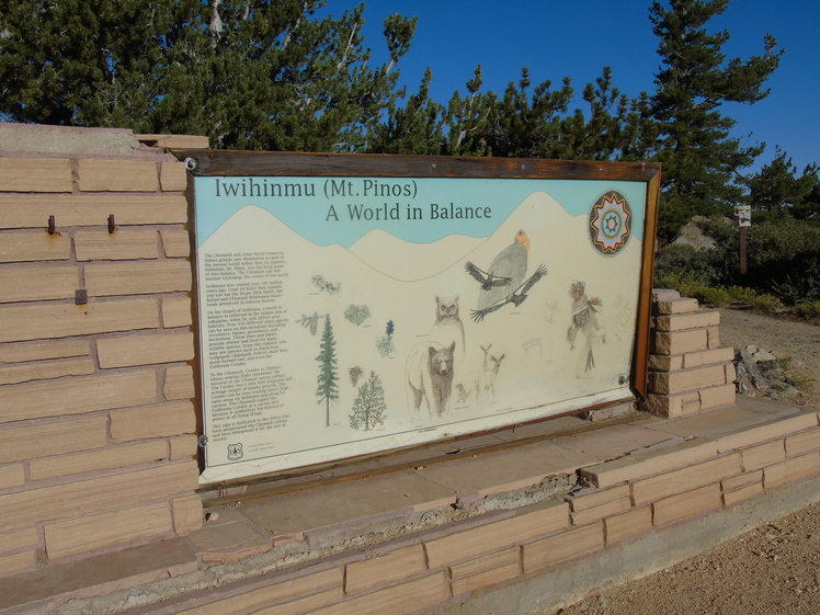 Mt. Pinos summit signage, Mount Pinos